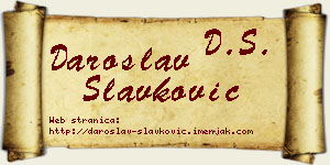 Daroslav Slavković vizit kartica